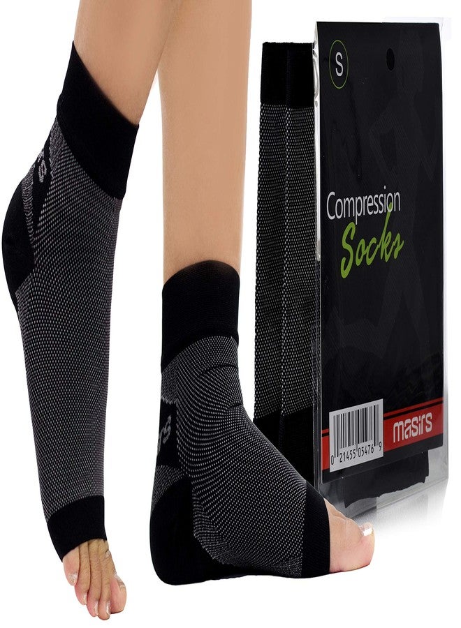 Masirs Ankle Compression Socks - A Toeless foot Sleeve, Splint for Women Neuropathy, Ankle Swelling Relief, Heel Pain. - Image 1